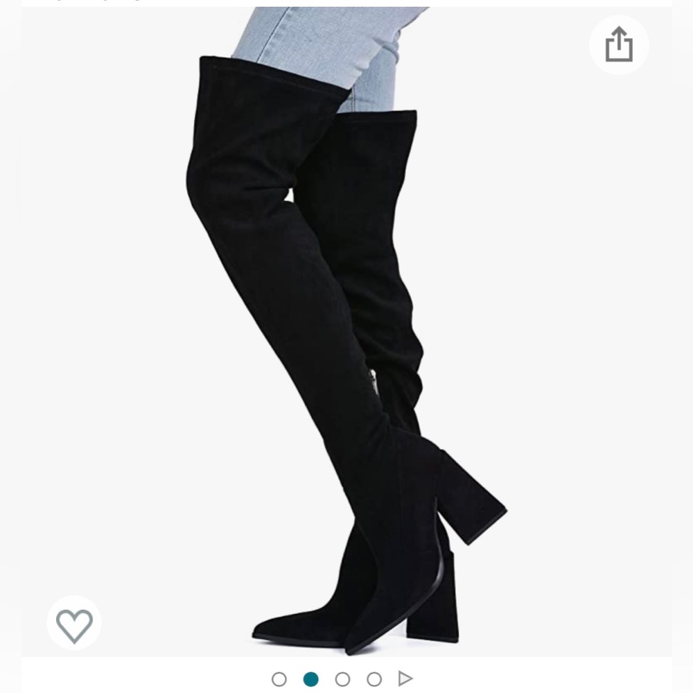 Knee High chunky heel boots